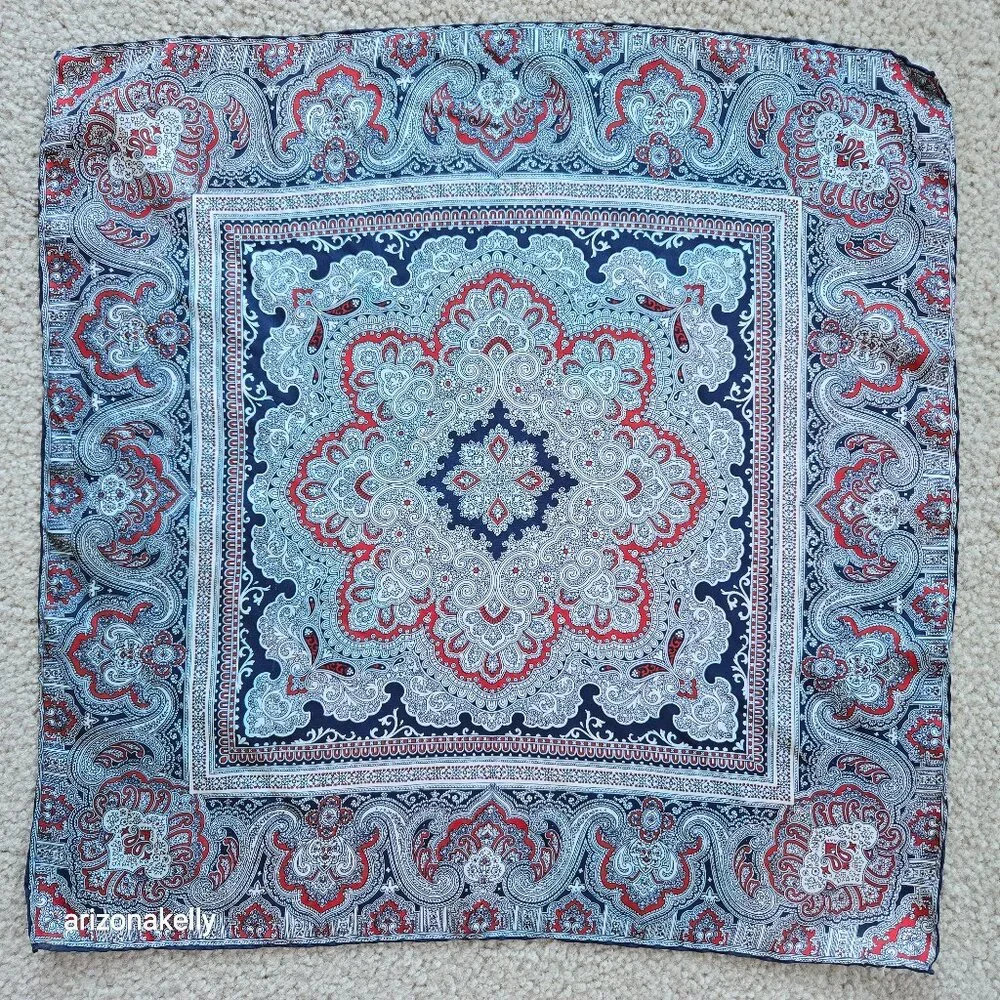 Silk Neckerchief Hand Rolled Edges